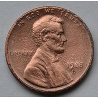 США, 1 цент 1988 г. D
