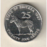 Эритрея 25 цент 1997