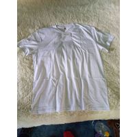 Майка футболка большая белая рр 52-54 от 175 см хлопок 100%