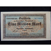 Бавария 1000000 марок 1923 г
