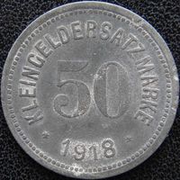 YS: Германия, Hof, 50 пфеннигов 1918, нотгельд города Хоф, цинк, Funck# 217.3 A