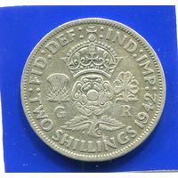 Великобритания 2 шиллинга 1942 , серебро
