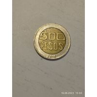 Колумбия 500 песо 2010 года