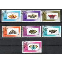 Бабочки Мотыли Монголия 1990 год серия из 7 марок