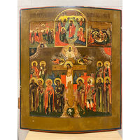 Икона Распятие Христово, 19 век, Оригинал, Королевский Размер!