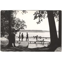 Открытка "Озеро Неслиш", Польша, 60-е годы