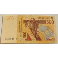Мали (D) 500 франков 2012 года  Номер по каталогу: P419Dh