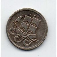ВОЛЬНЫЙ ГОРОД ДАНЦИГ. ГДАНЬСК. 1/2 ГУЛЬДЕНА 1927. Корабль Парусник