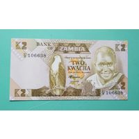 Банкнота 2 квача Замбия 1980 - 88 г.