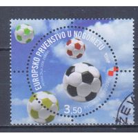 [1607] Хорватия 2008. Спорт.Футбол.Чемпионат Европы. Одиночный выпуск. Гашеная марка.
