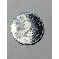 Шри Ланка 2 рупии  2013 года .