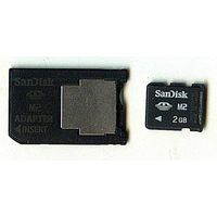 Карта памяти Sony M2 (Memory Stick Micro) 2 Гб с адаптером.