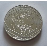 10 евро Франция 2014 г., петух Петя, серебро