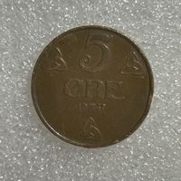 5 Оre - Haakon VII 1937 Norway (5 Оре Норвегия 1937)