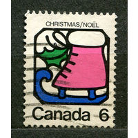 Рождество. катание на коньках. Канада. 1973
