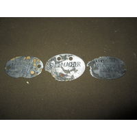 С 1 рубля!Идентификационные жетоны(ЛОЗ)-3 шт. военнослужащего Германской армии образца 1878 г.(Schuhmacher-Сапожник)
