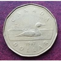 Канада 1 доллар, 1987-1989