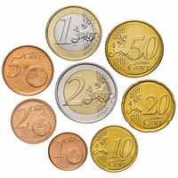 Греция набор евро 2005 (8 монет) UNC в холдерах