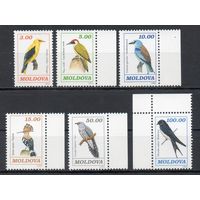 Птицы  Молдавия 1993 год 6 марок