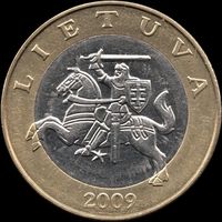 Литва 2 лита 2009 г. КМ 112 (17-24)