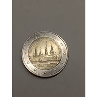 2 евро 2014 Латвия (Рига- культурная столица Европы 2014) сталь