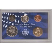 Годовой набор монет США 2000 г. с одним долларом Сакагавея "Парящий орел" двор S (1; 10; 25; 50 центов + 1 доллар) _Proof Set