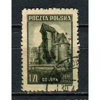Польша - 1945 - Башня, Гданьск 1Zl - [Mi.410] - 1 марка. Гашеная.  (Лот 64EQ)-T7P8