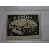 Транспорт, корабли,  флот, флаги, гербы, орел, Самоа - марка