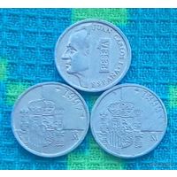 Испании 1 песета. Хуан Карлос. Одна из самых маленьких и легких монет Мира!