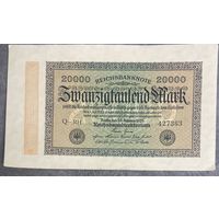 20000 марок Веймарская республика. 1923 год С рубля без МЦ