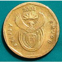 ЮАР, 20 центов 2004. Надпись на языке северный сото: AFRIKA BORWA