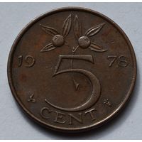 Нидерланды 5 цент, 1978 г.