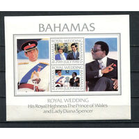 Багамы - 1981 - Свадьба принца Чарльза и Дианы Спенсер - [Mi. bl. 33] - 1 блок. MNH.  (LOT Ei41)-T10P46