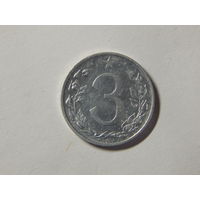 Чехословакия 3 геллера 1953г