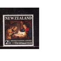 Новая Зеландия-1968, (Мих.491) **, Рождество,Живопись,