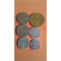 Словакия. Сборный лот монет до евро.