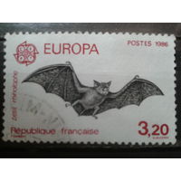 Франция 1986 Европа, летучая мышь Михель-1,5 евро гаш