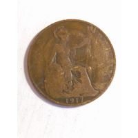 Великобритания 1 пенни 1917 года.
