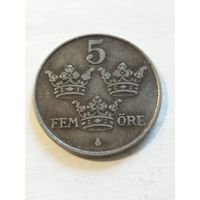 Швеция 5 оре 1948