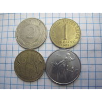 Четыре монеты/5 с рубля!