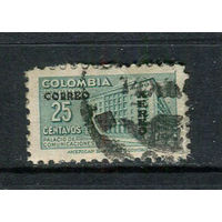 Колумбия - 1953 - Архитектура с надпечаткой CORREO/AEREO на 25С - [Mi.655] - 1 марка. Гашеная.  (Лот 59EB)-T7P9
