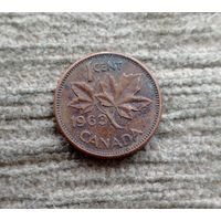 Werty71 Канада 1 цент 1963 Елизавета 2 юная королева
