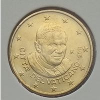 Ватикан 50 евроцентов 2011 г. В холдере