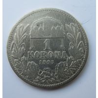 Австро-Венгрия 1 крона 1895 серебро .25-44