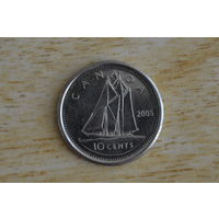 Канада 10 центов 2005