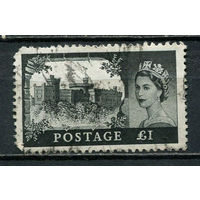 Великобритания - 1959/1968 - Виндзорский замок 1$ - [Mi.338I] - 1 марка. Гашеная.  (Лот 31EA)-T2P18