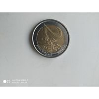 2 евро Италия 2013 год , 700 лет со для рождения Боккаччо