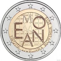 2 евро 2015 Словения 2000 лет римскому поселению Эмона UNC из ролла