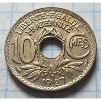 Франция 10 сантимов, 1927      ( 3-8-1 )