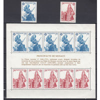 Принц Монако. Монако. 1985. 2 марки и 1 блок. Michel N 1681-1682, бл28 (18,0 е).